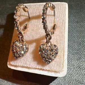 Crystal Gem Heart Studded Earrings